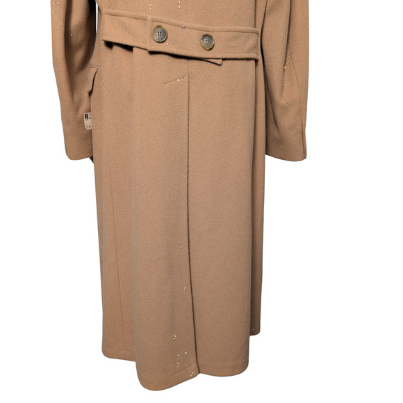 Tempo Europe London Fog 100% Wool Upcycled with 500 Austrian Crystals Coat - M/L - Picture 9 of 15